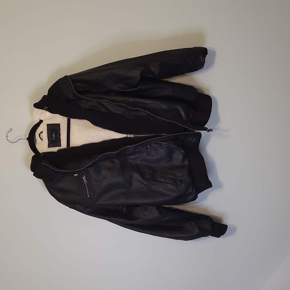 Rue21 faux leather Bomber Jacket with Faux Fur Lining